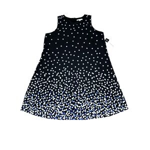 Studio One New York‎ Women's Sz 18 Dress Sleeveless Black Polk Dot Full Line